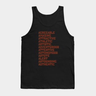 Letter A Tank Top